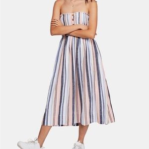 NWT Free People Lilah Pleated Tube Dress